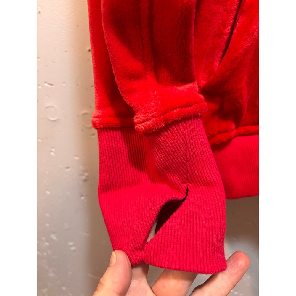 Athleta double cozy karma full zip hoodie XL red soft velour athleisure casual - Picture 6 of 9